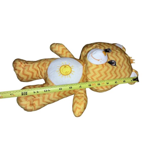Care Bears Funshine Sunshine Plush Teddy  Bear 13 inch Yellow Zig Zag Pattern - Picture 3 of 13